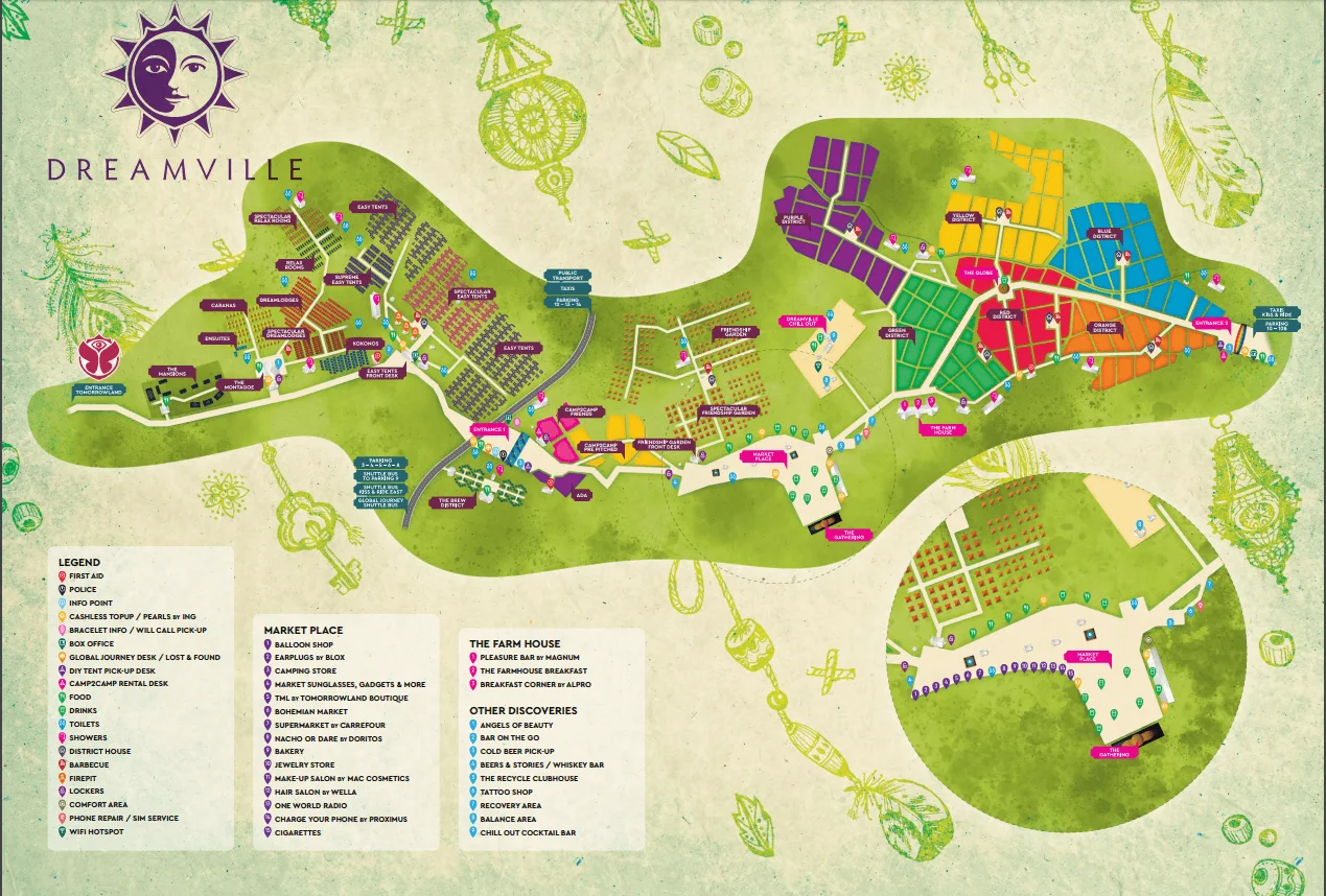 Tomorrowland 2019 — official DreamVille camping map