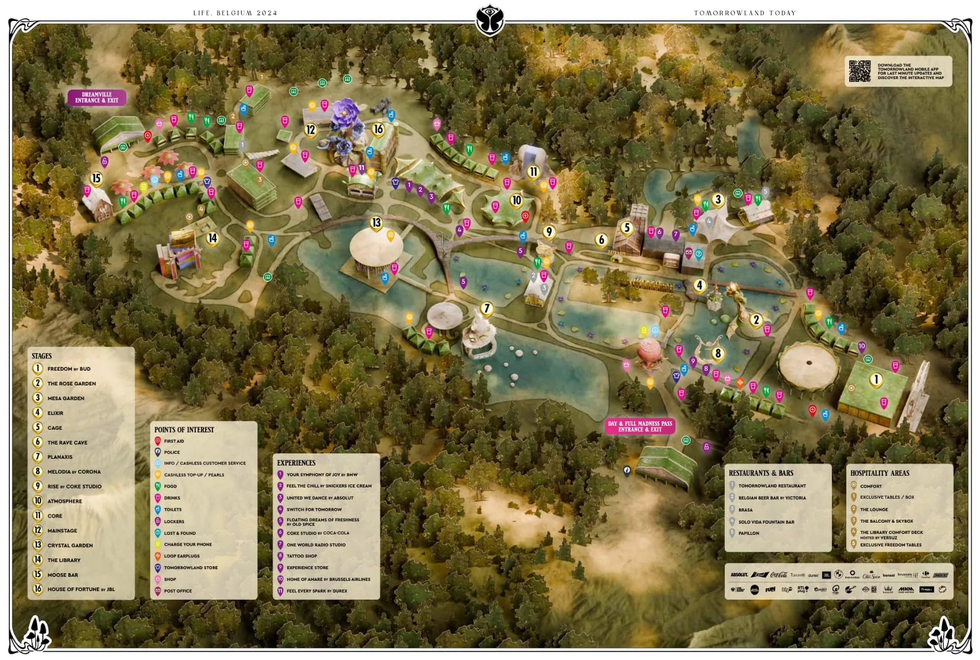 Tomorrowland 2024 — official festival grounds map