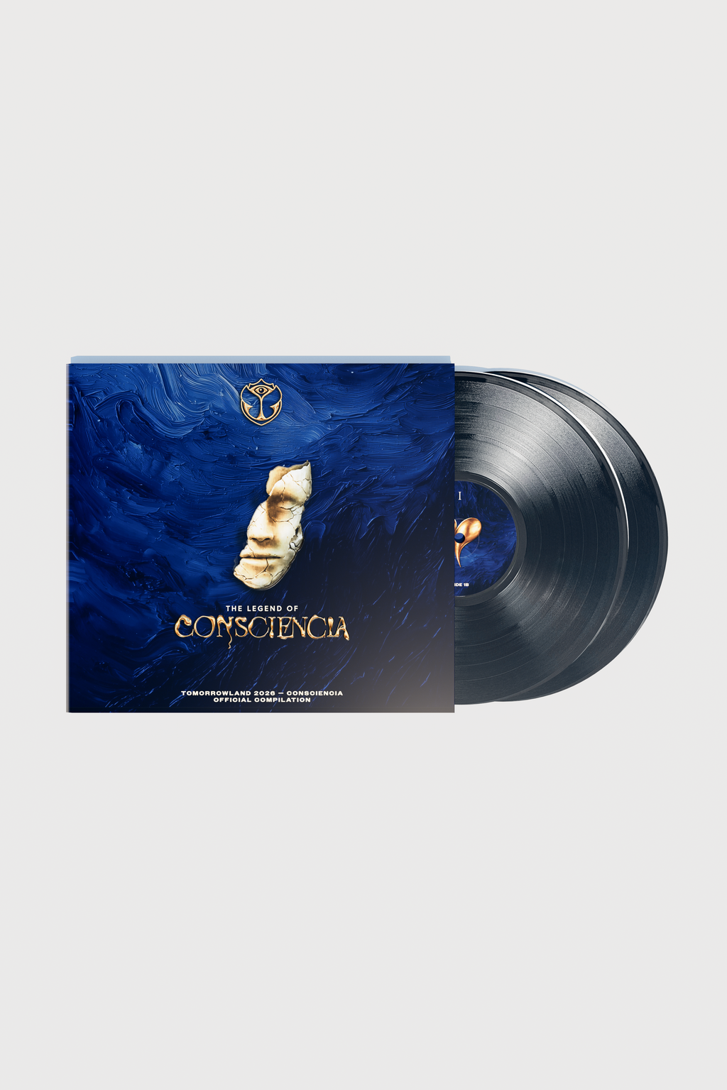 The Legend of Consciencia — Official Compilation (Vinyl), Tomorrowland 2026 collectible, front view