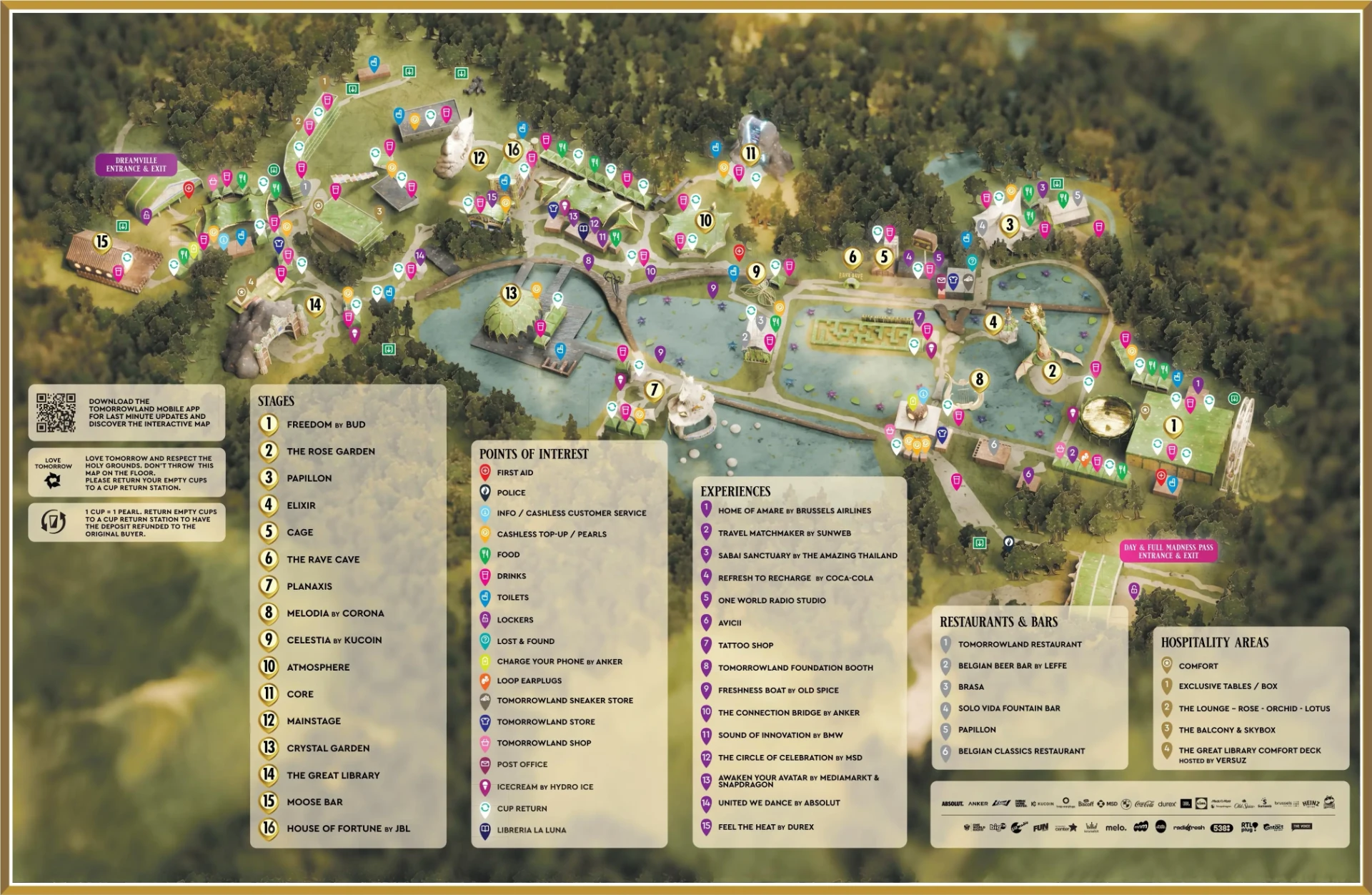 Tomorrowland 2026 — official festival grounds map