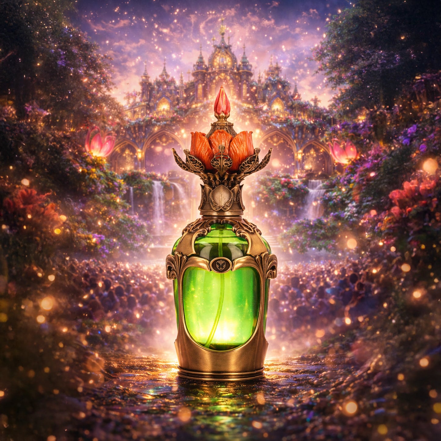 Eau de Parfum Elixir of Life, Tomorrowland 2024 festival collectible, detail view