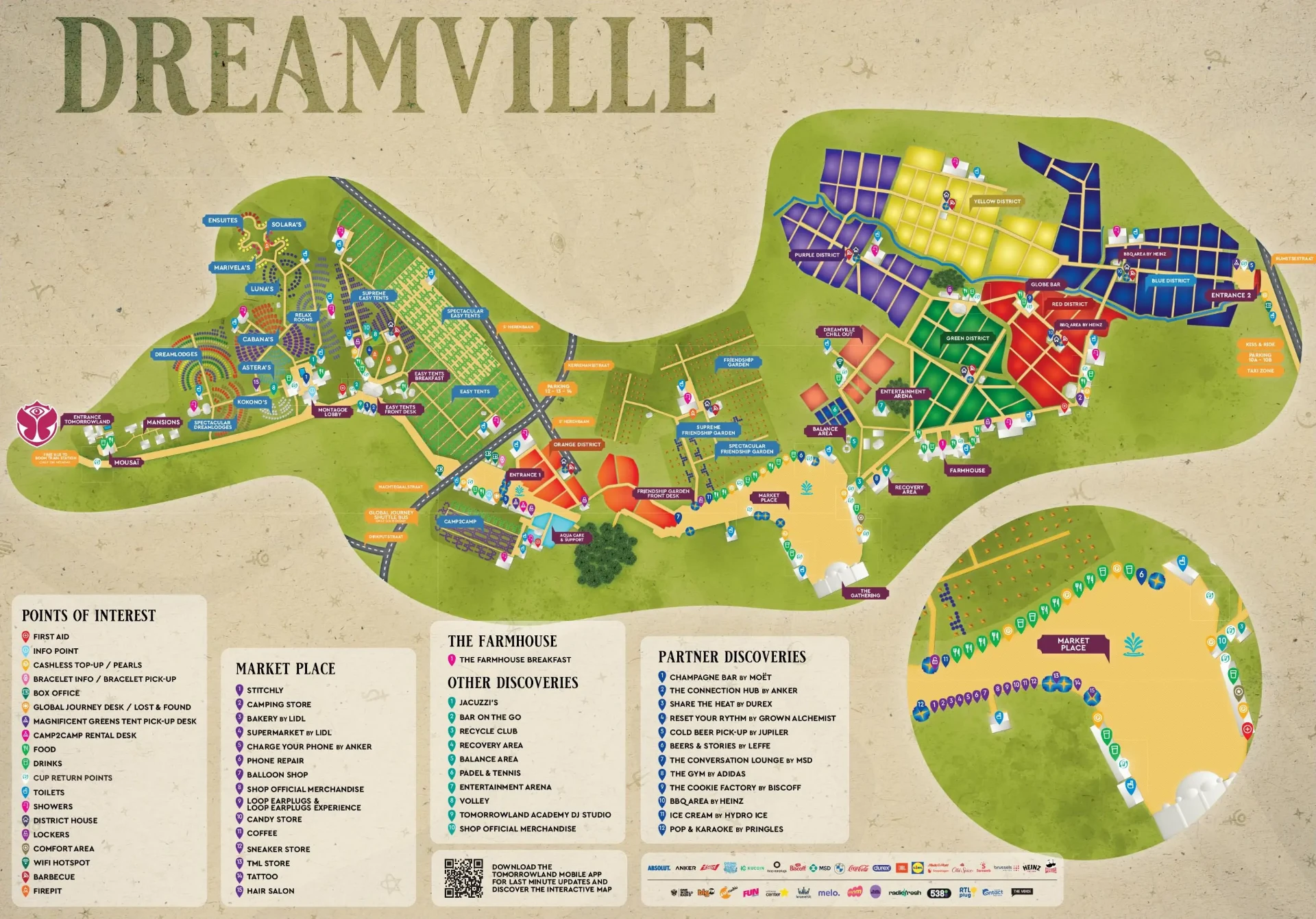 Tomorrowland 2026 — official DreamVille camping map