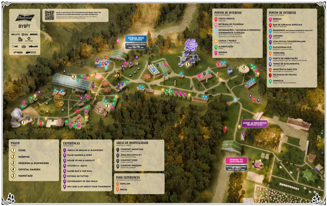 Tomorrowland Brasil 2025 — official festival grounds map