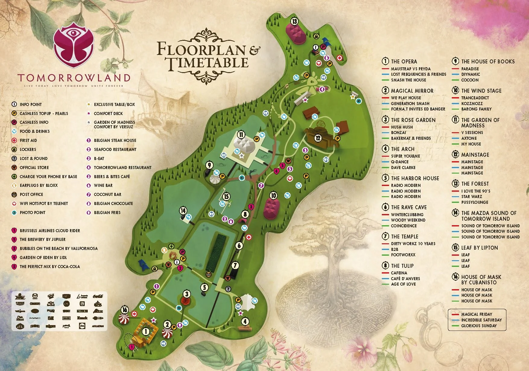 Tomorrowland 2016 — official festival grounds map