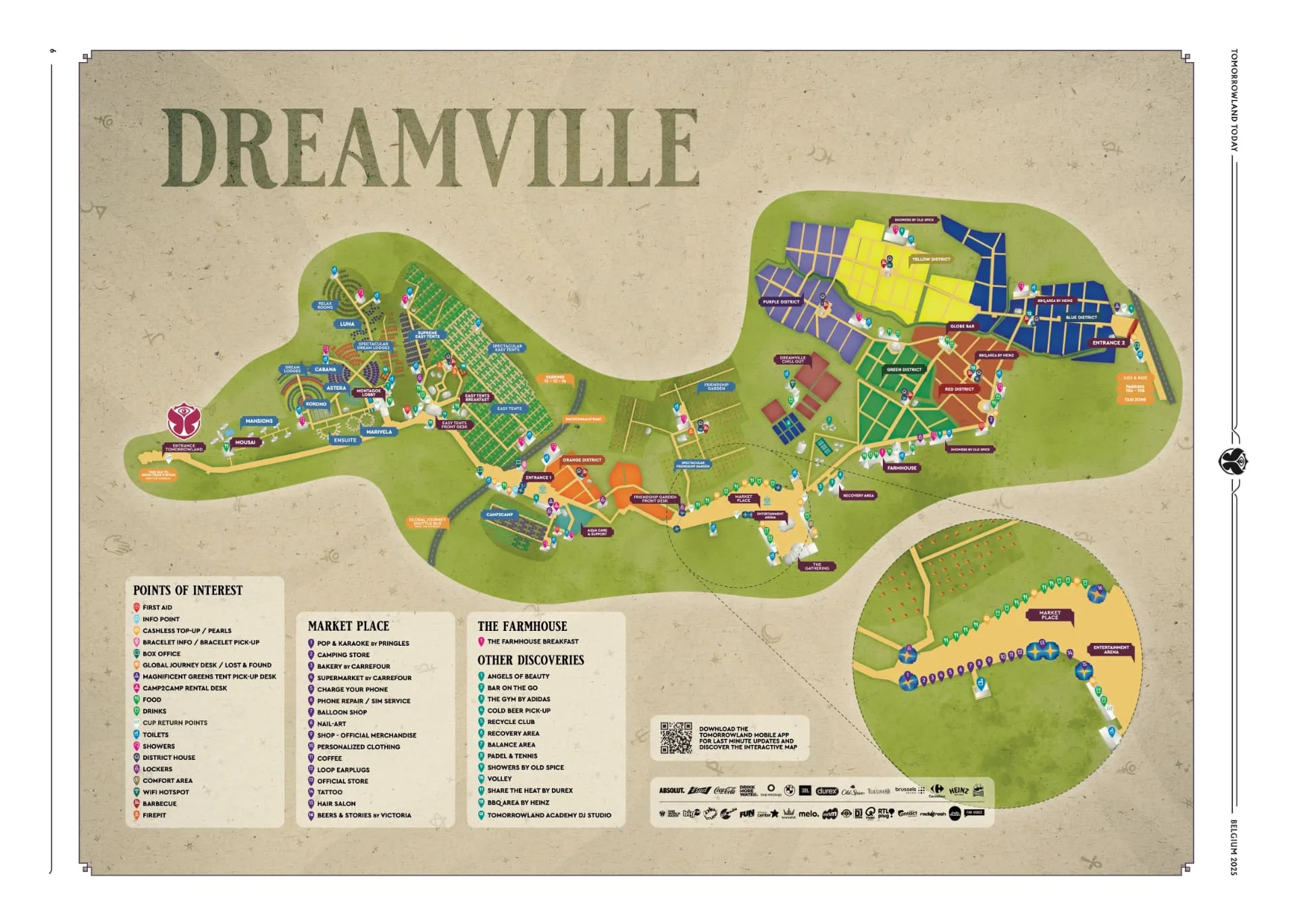 Tomorrowland 2025 — official DreamVille camping map