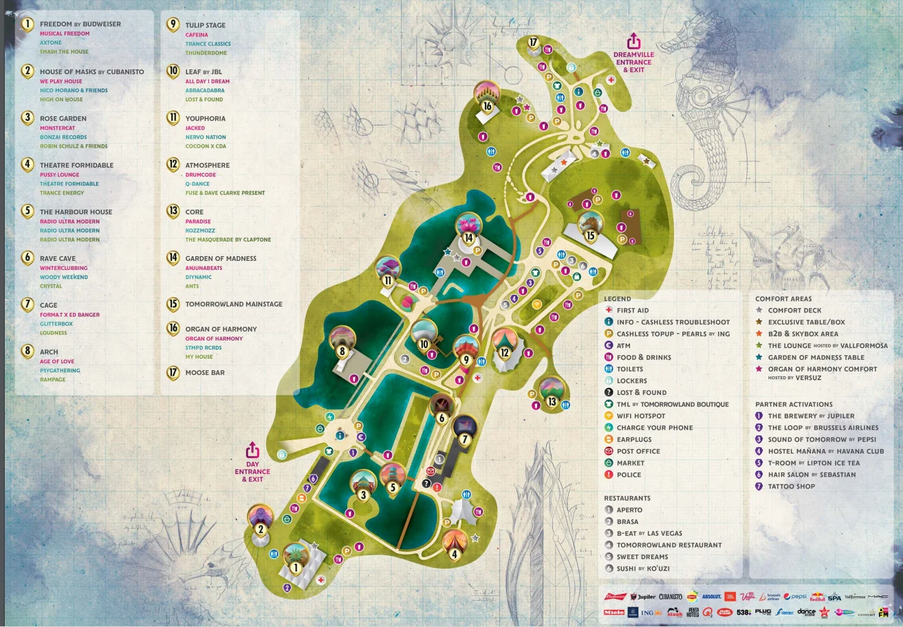 Tomorrowland 2018 — official festival grounds map