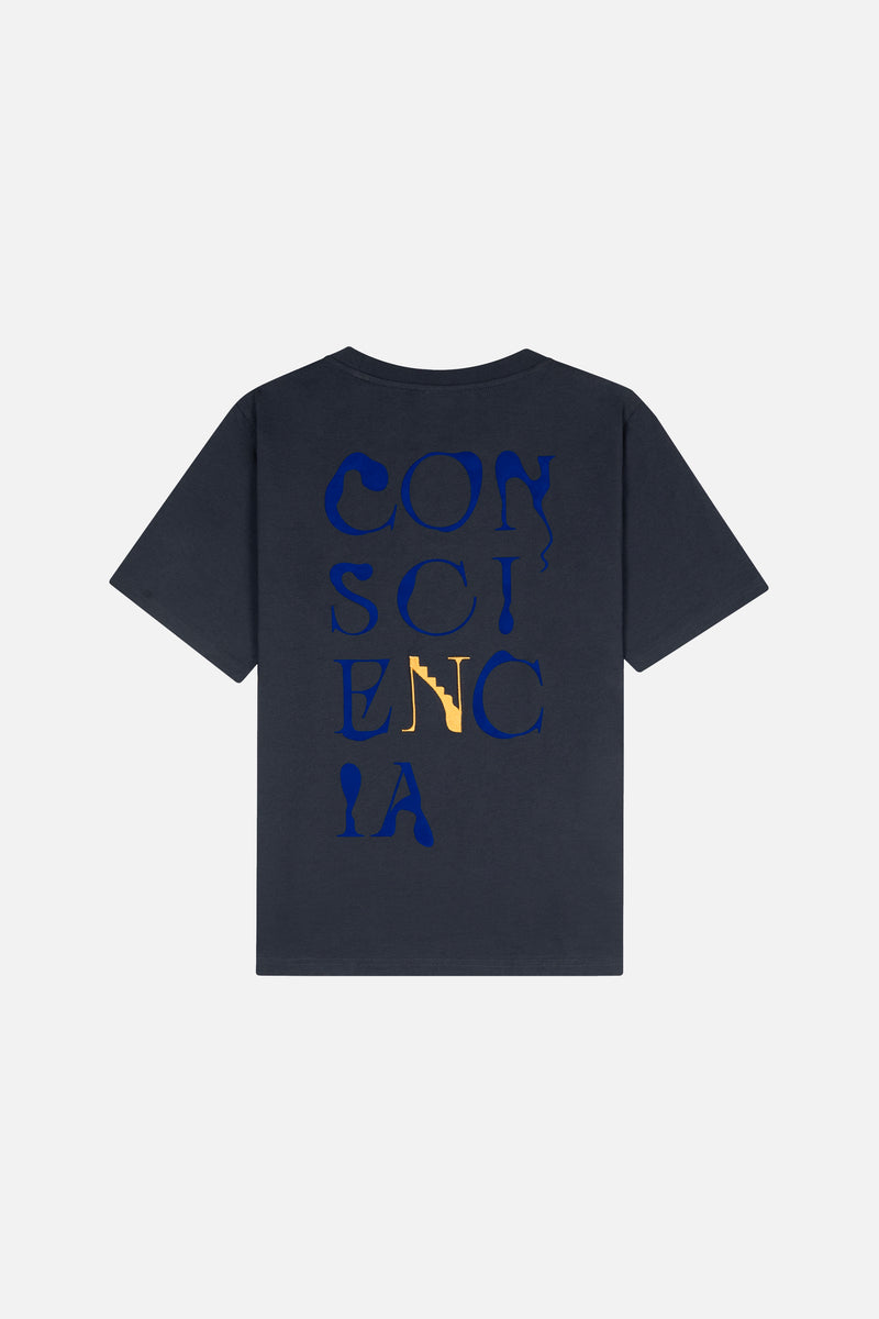 Consciencia T-Shirt — Navy, Tomorrowland 2026 collectible, front view