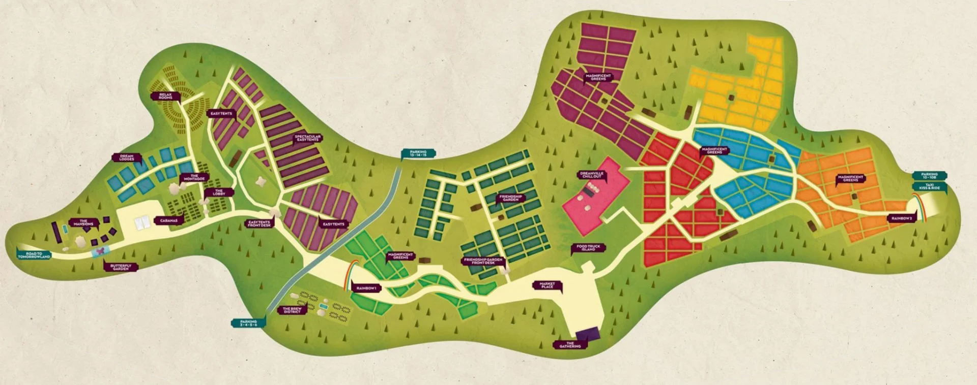 Tomorrowland 2017 — official DreamVille camping map