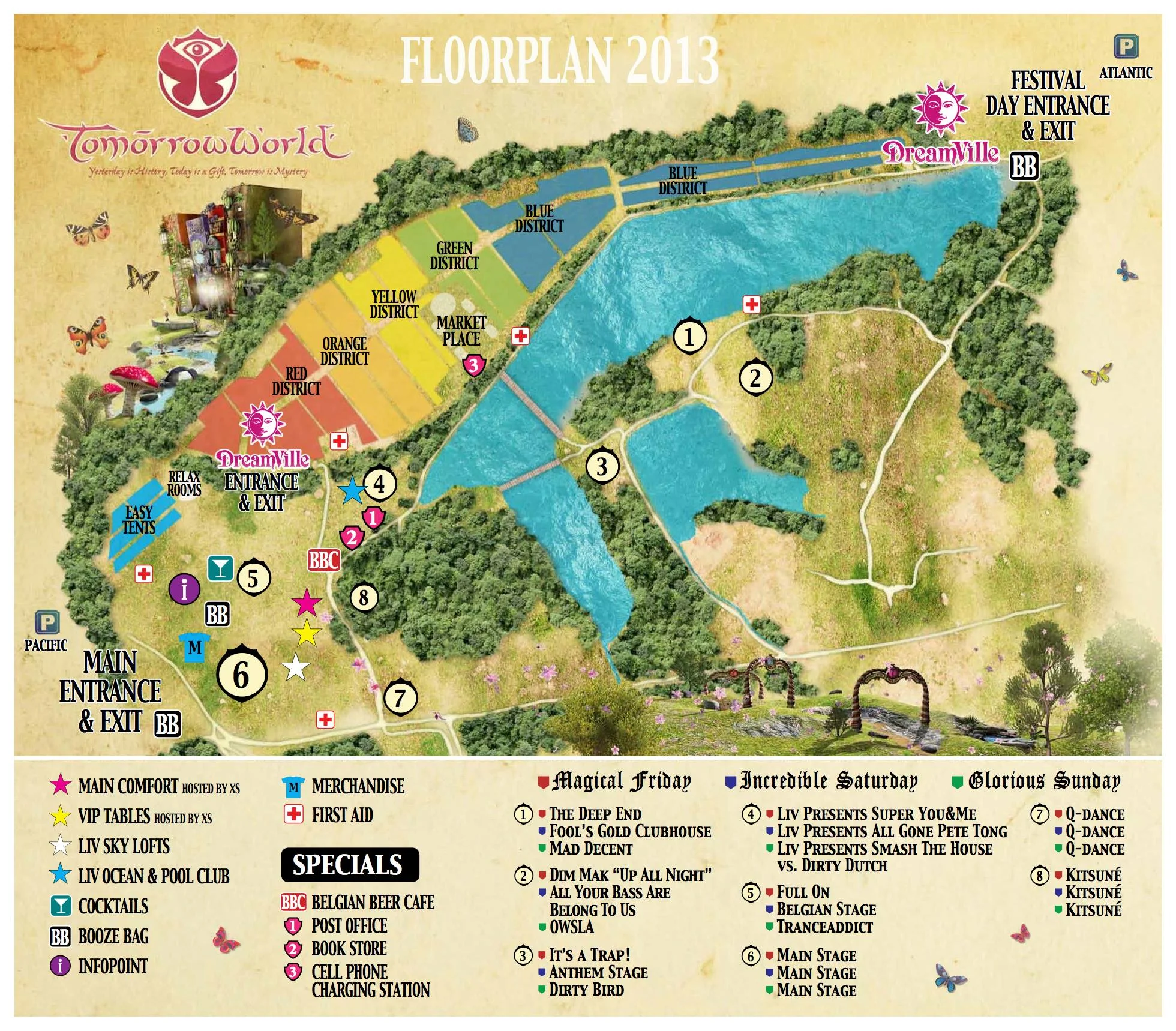Tomorrowland 2013 — official festival grounds map
