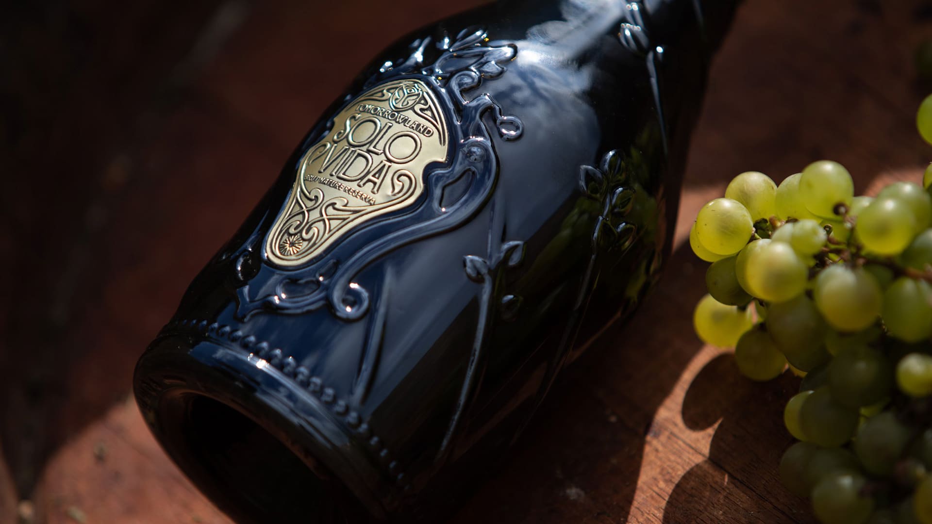 Solo Vida Brut Nature Reserva — Premium Gift Pack, Tomorrowland festival collectible, detail view
