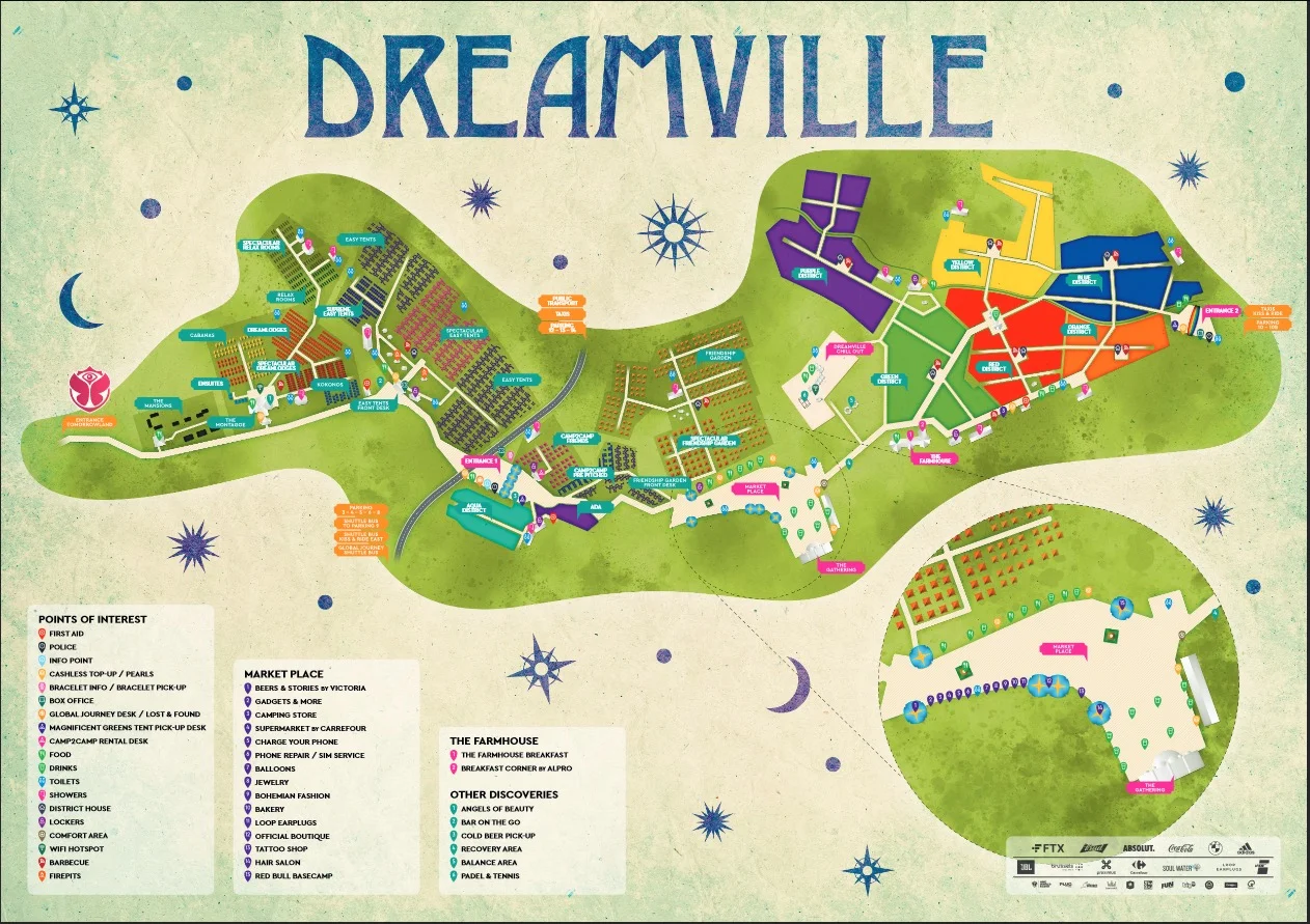 Tomorrowland 2022 — official DreamVille camping map