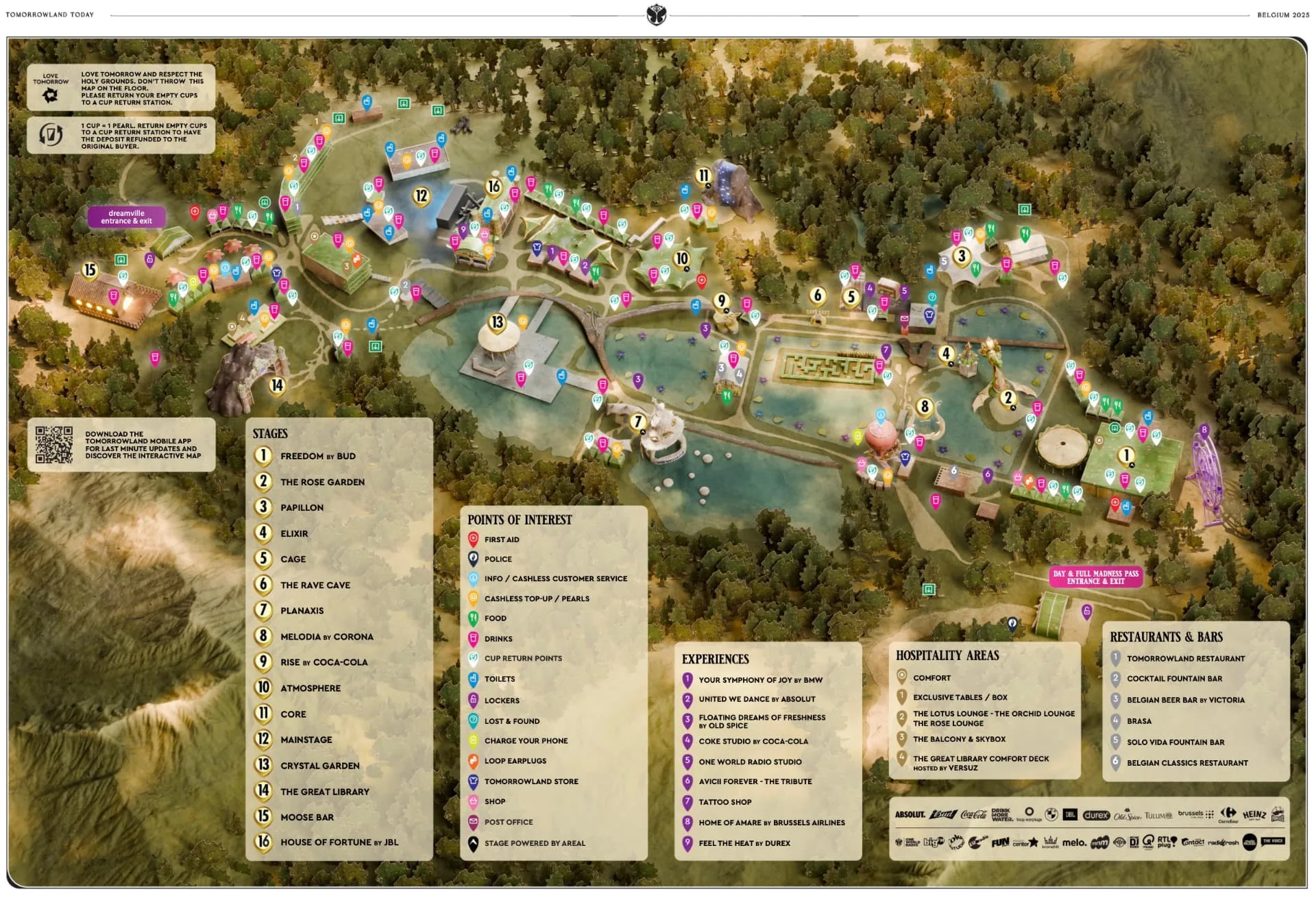 Tomorrowland 2025 — official festival grounds map