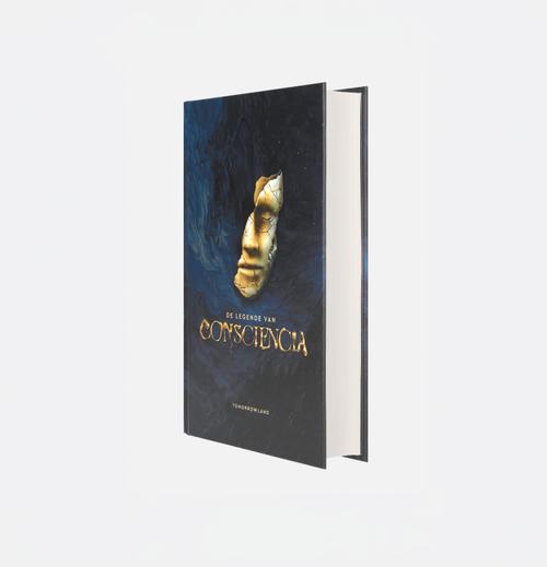 De Legende van Consciencia — Hardcover (NL), Tomorrowland 2026 collectible, front view
