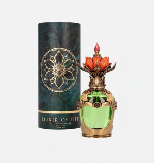 Eau de Parfum Elixir of Life, Tomorrowland 2024 collectible, front view