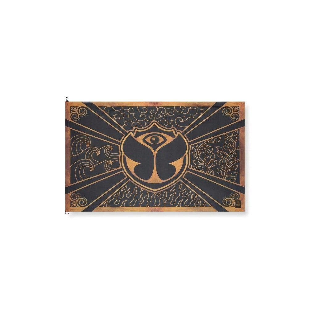 Official 20 Years Tomorrowland Flag, Tomorrowland 2025 festival collectible, front view