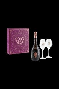 Solo Vida Rosé Reserva Premium Gift Pack, Tomorrowland 2021 festival collectible, detail view