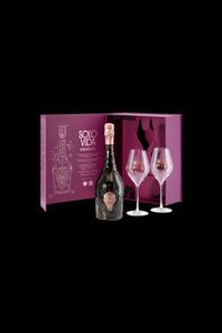 Solo Vida Rosé Reserva Premium Gift Pack, Tomorrowland 2021 festival collectible, detail view