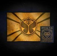 Tomorrowland 15 Years flag, Tomorrowland 2019 festival collectible, detail view