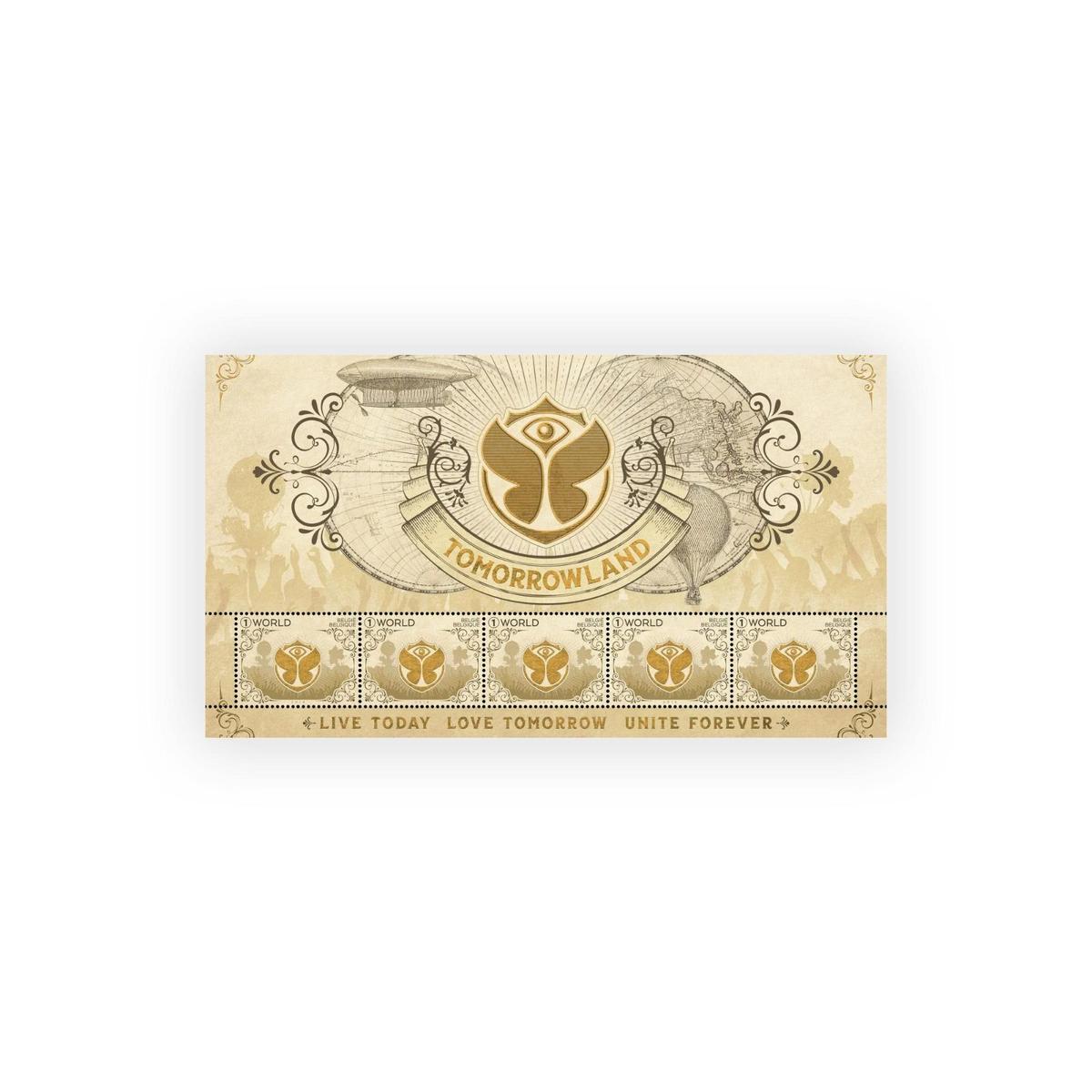 Tomorrowland 2018 Stamps & Musical Postcards, Tomorrowland 2018 festival collectible, front view