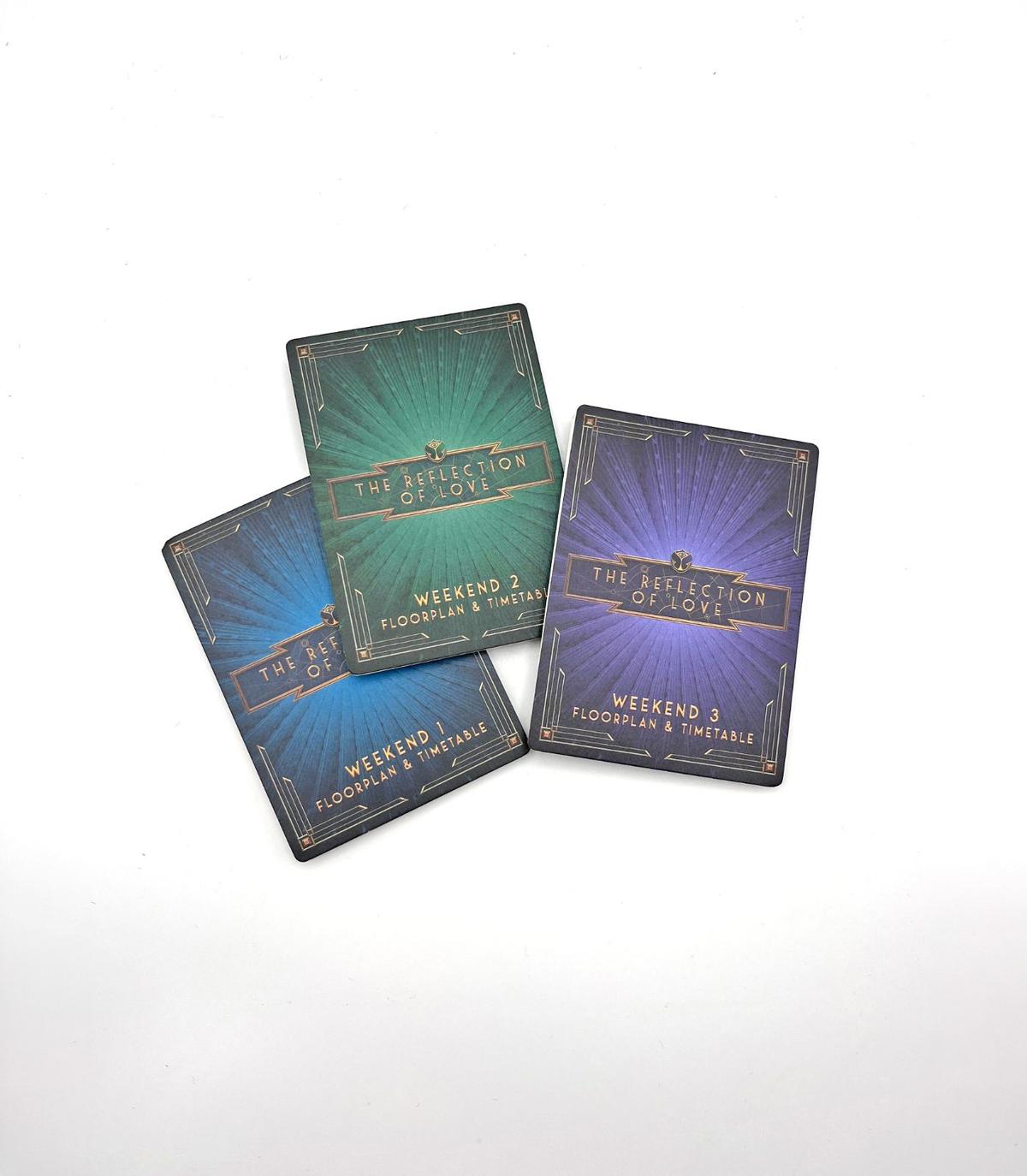 Tomorrowland 2022 – The Reflection of Love – 3 Weekends Floorplan & Timetable, Tomorrowland 2022 festival collectible, front view