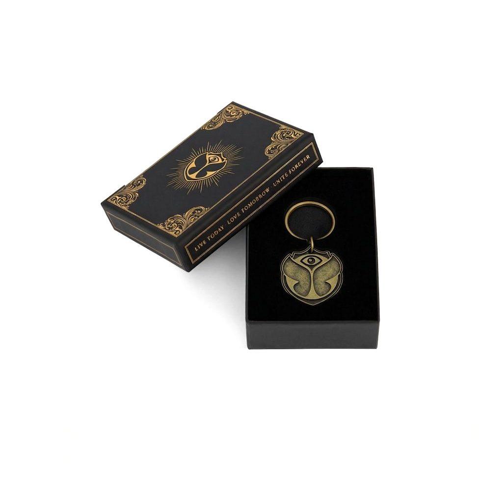 Tomorrowland Metal Keychain, Tomorrowland festival collectible, front view