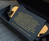 Tomorrowland x KOMONO 24K Gold DJ Exclusive Sunglasses – Tiësto - made - 2019, Tomorrowland 2019 festival collectible, front view