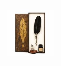 Writing History - Feather Quill & Ink Set 2015, Tomorrowland 2015 festival collectible, front view